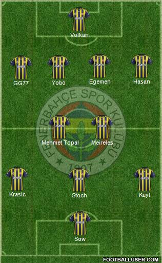 Fenerbahçe SK Formation 2012