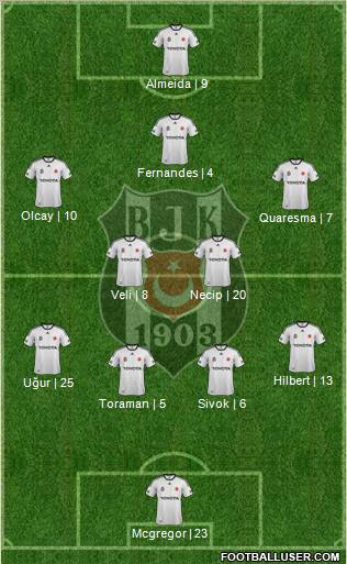 Besiktas JK Formation 2012