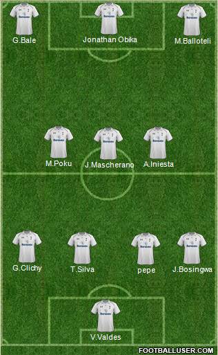 Tottenham Hotspur Formation 2012