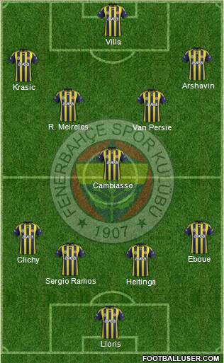 Fenerbahçe SK Formation 2012