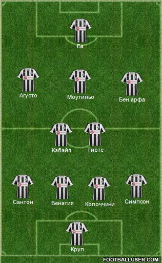 Newcastle United Formation 2012