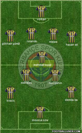 Fenerbahçe SK Formation 2012