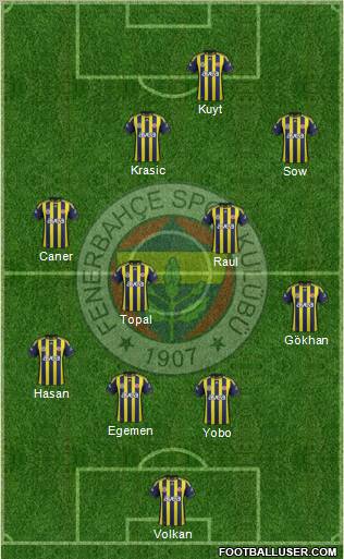 Fenerbahçe SK Formation 2012