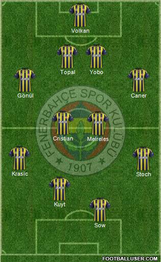 Fenerbahçe SK Formation 2012