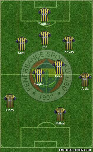 Fenerbahçe SK Formation 2012