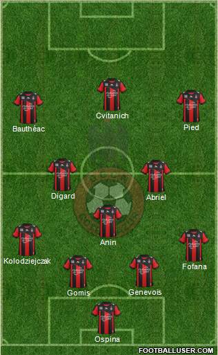 OGC Nice Côte d'Azur Formation 2012