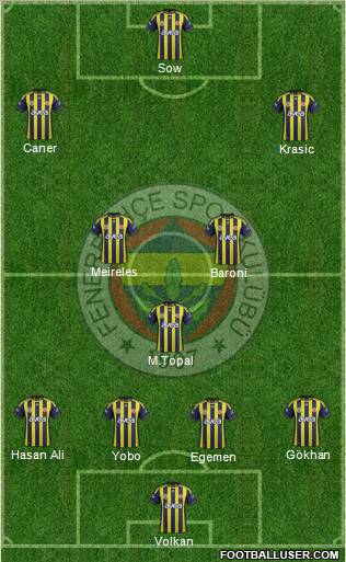 Fenerbahçe SK Formation 2012