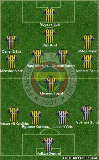 Fenerbahçe SK Formation 2012