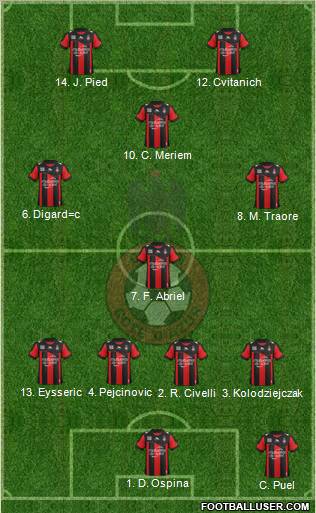 OGC Nice Côte d'Azur Formation 2012