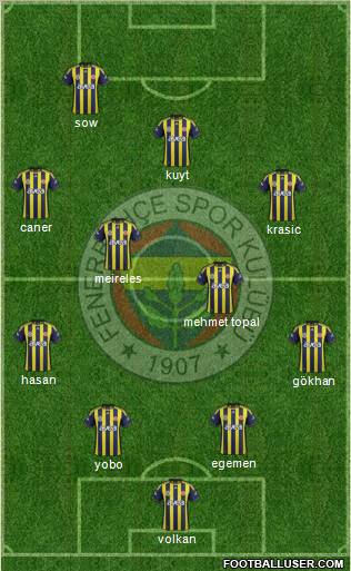 Fenerbahçe SK Formation 2012