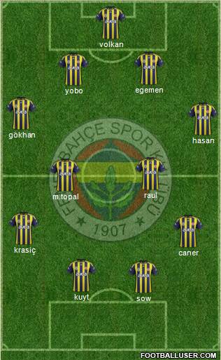 Fenerbahçe SK Formation 2012