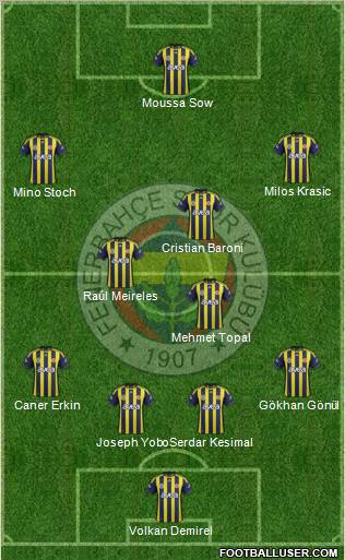 Fenerbahçe SK Formation 2012