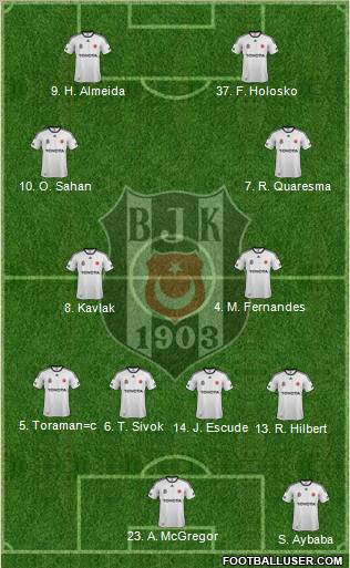 Besiktas JK Formation 2012