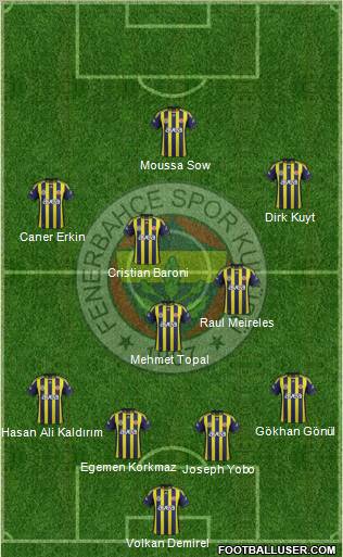 Fenerbahçe SK Formation 2012