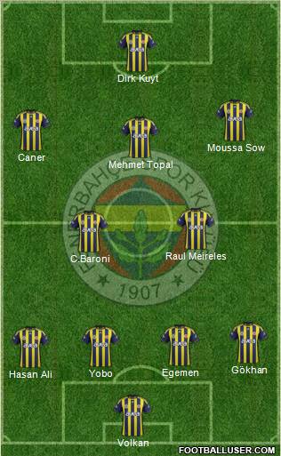 Fenerbahçe SK Formation 2012