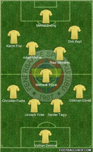 Fenerbahçe SK Formation 2012
