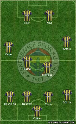 Fenerbahçe SK Formation 2012