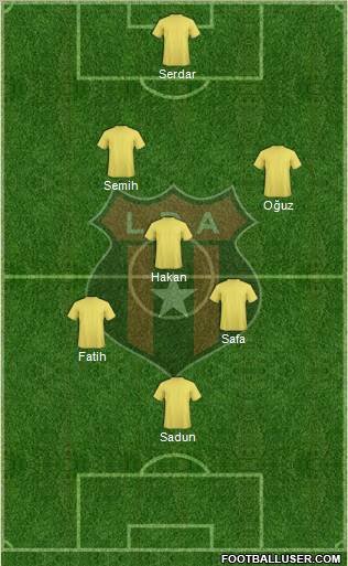 Liga Deportiva Alajuelense 4-5-1 football formation