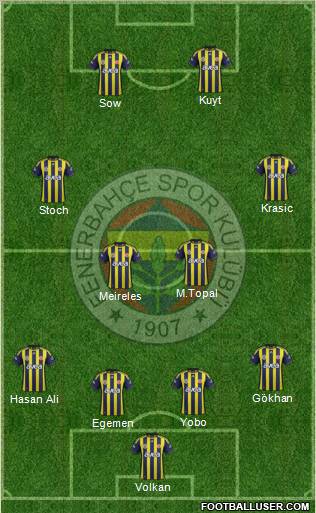 Fenerbahçe SK Formation 2012