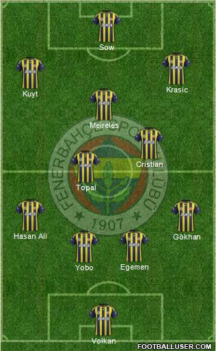 Fenerbahçe SK Formation 2012