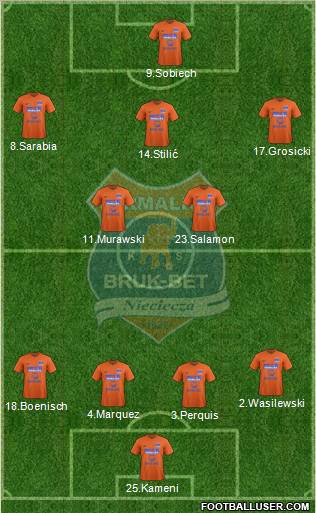 Termalica Bruk-Bet Nieciecza Formation 2012