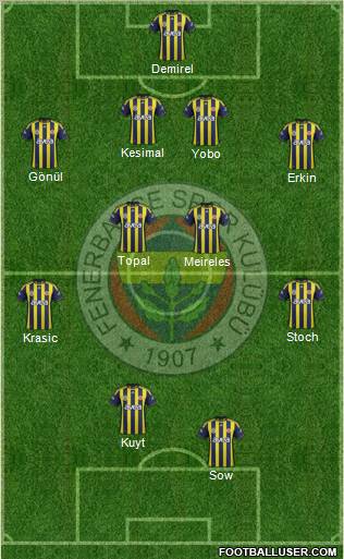 Fenerbahçe SK Formation 2012