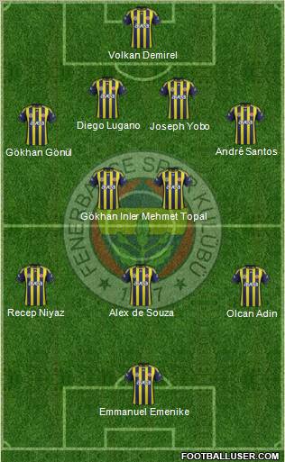 Fenerbahçe SK Formation 2012