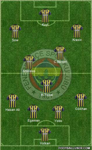 Fenerbahçe SK Formation 2012