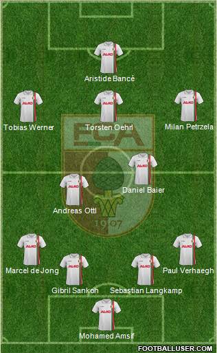 FC Augsburg Formation 2012