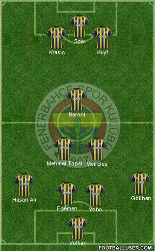 Fenerbahçe SK Formation 2012