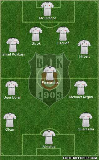 Besiktas JK Formation 2012