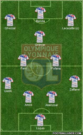 Olympique Lyonnais Formation 2012