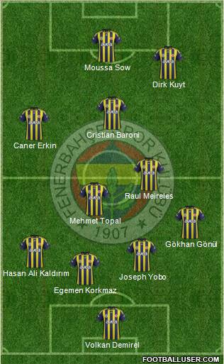 Fenerbahçe SK Formation 2012