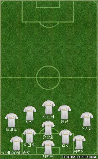 Swansea City Formation 2012