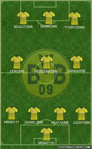Borussia Dortmund Formation 2012