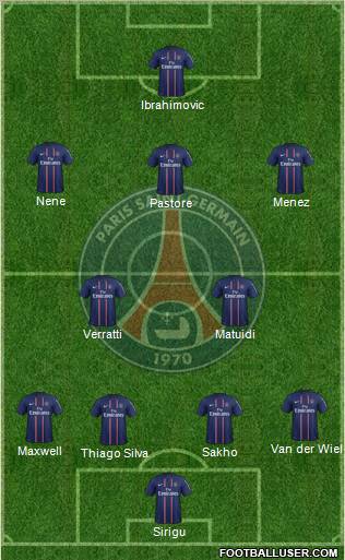 Paris Saint-Germain Formation 2012