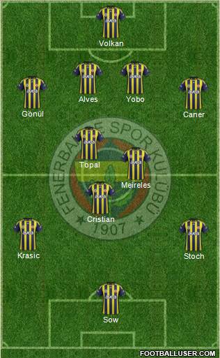 Fenerbahçe SK Formation 2012