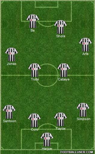 Newcastle United Formation 2012