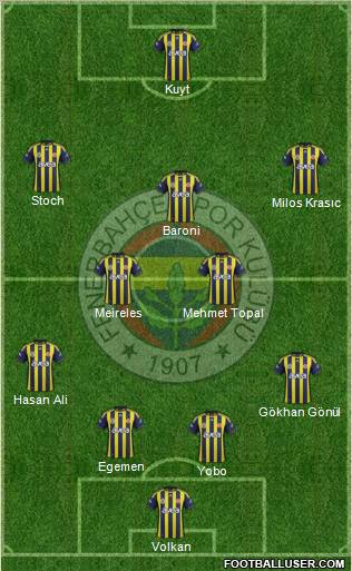 Fenerbahçe SK Formation 2012