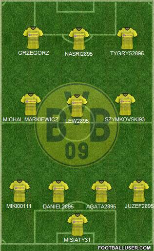 Borussia Dortmund Formation 2012