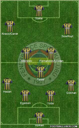 Fenerbahçe SK Formation 2012