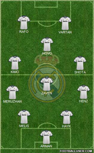 Real Madrid C.F. Formation 2012