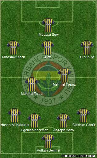 Fenerbahçe SK Formation 2012