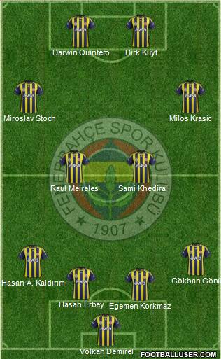 Fenerbahçe SK Formation 2012