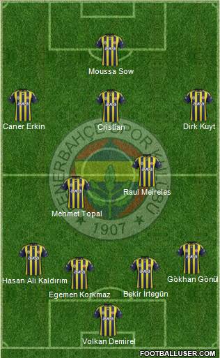 Fenerbahçe SK Formation 2012