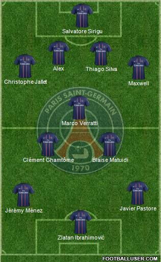 Paris Saint-Germain Formation 2012