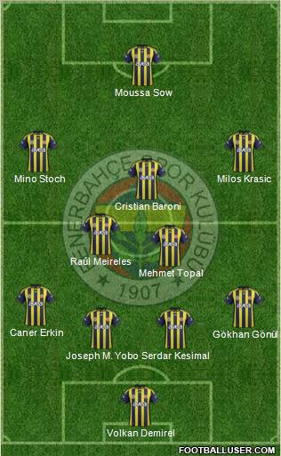 Fenerbahçe SK Formation 2012