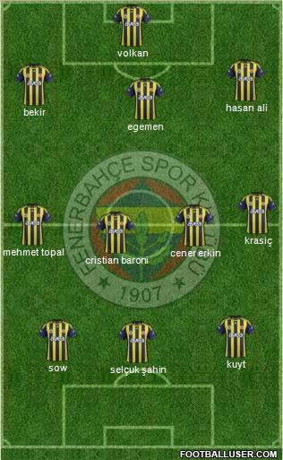 Fenerbahçe SK Formation 2012