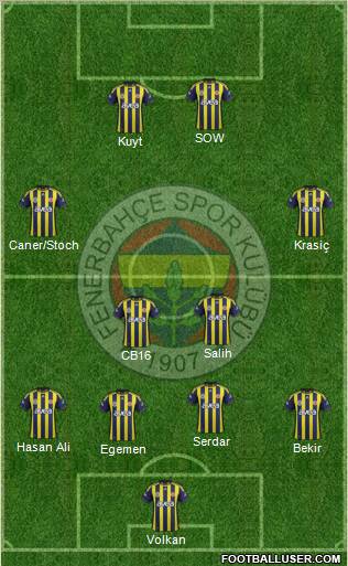 Fenerbahçe SK Formation 2012