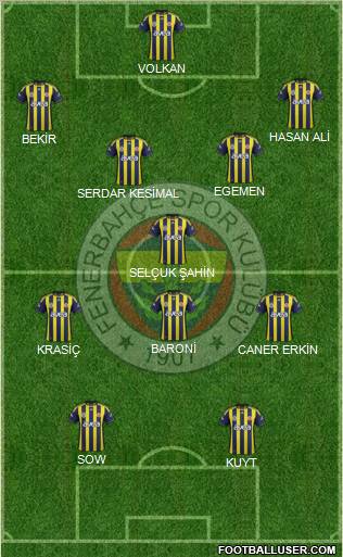 Fenerbahçe SK Formation 2012